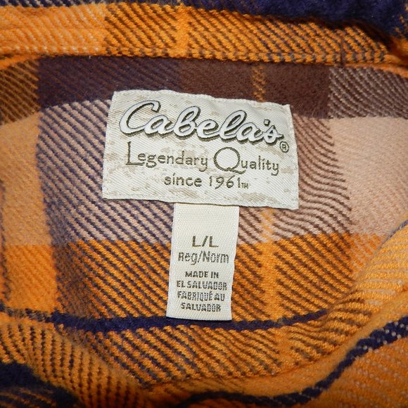 Cabella's Long Sleeved Flanel Button up Shirt - Picture 6 of 7